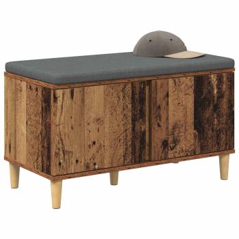Flurbank mit Kissen mit Speicher Altholz 80 x 38 x 46 cm