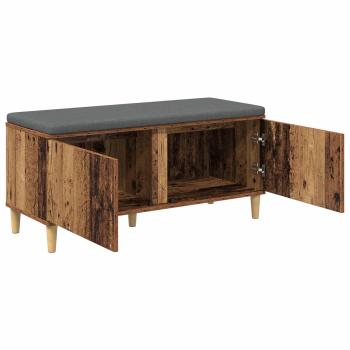 Flurbank mit Kissen mit Speicher Altholz 100 x 38 x 46 cm