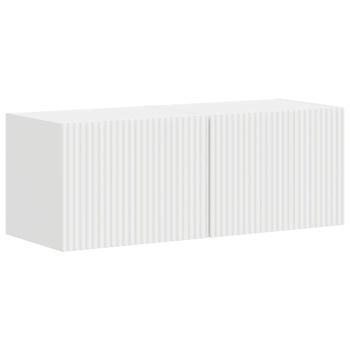 TV-Wandschrank 2 stk. Weiß Holzwerkstoff