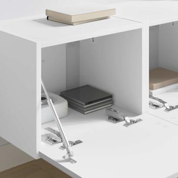 TV-Wandschrank 2 stk. Weiß Holzwerkstoff