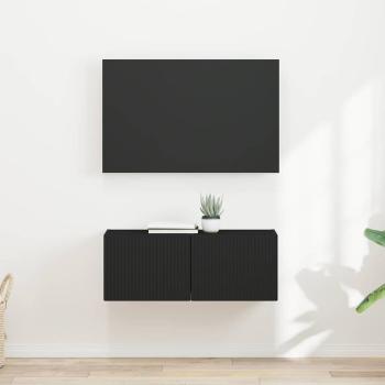 ARDEBO.de - TV-Wandschrank 2 stk. Schwarz Holzwerkstoff