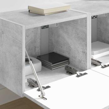 TV-Wandschrank 2 stk. Beton Holzwerkstoff