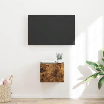 ARDEBO.de - TV-Wandschrank 39 x 31 x 29,5 cm Räuchereiche Holzwerkstoff