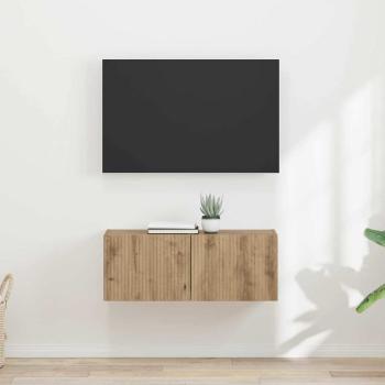 ARDEBO.de - TV-Wandschrank 2 stk. Kunsthandwerk Eiche Holzwerkstoff