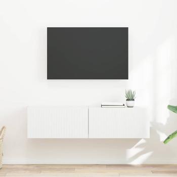 ARDEBO.de - TV-Wandschrank 2 stk. Weiß Holzwerkstoff