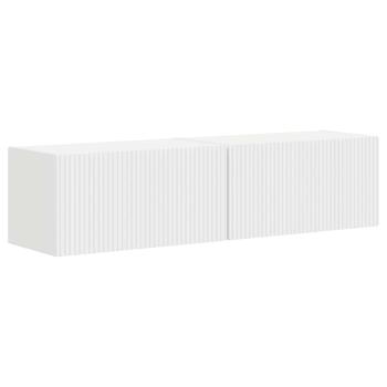 TV-Wandschrank 2 stk. Weiß Holzwerkstoff