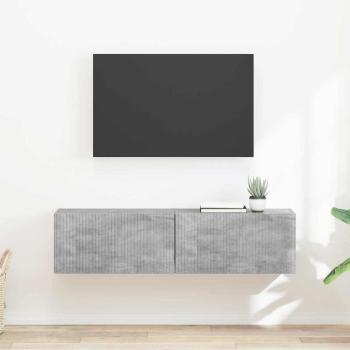ARDEBO.de - TV-Wandschrank 2 stk. Betongrau Holzwerkstoff