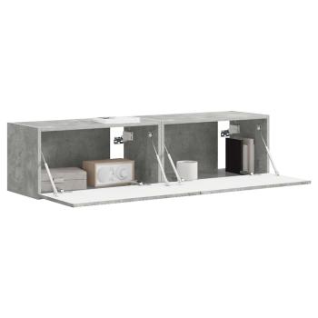 TV-Wandschrank 2 stk. Betongrau Holzwerkstoff