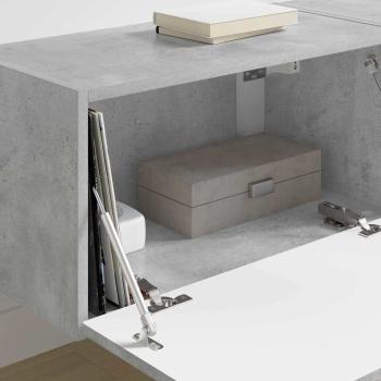 TV-Wandschrank 2 stk. Betongrau Holzwerkstoff