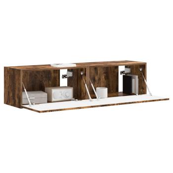 TV-Wandschrank 2 stk. Räuchereiche Holzwerkstoff
