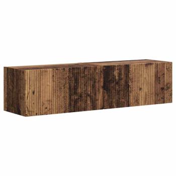 TV-Wandschrank 2 stk. Altholz Holzwerkstoff