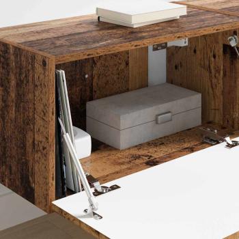 TV-Wandschrank 2 stk. Altholz Holzwerkstoff