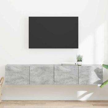 ARDEBO.de - TV-Wandschrank 2 stk. Betongrau Holzwerkstoff
