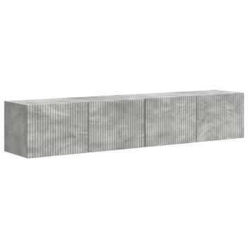 TV-Wandschrank 2 stk. Betongrau Holzwerkstoff