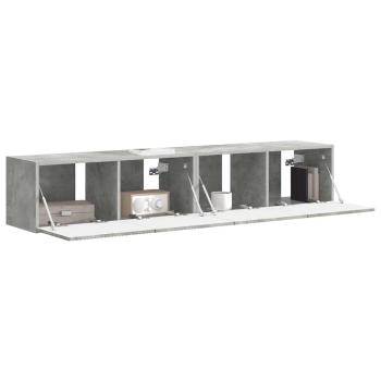 TV-Wandschrank 2 stk. Betongrau Holzwerkstoff
