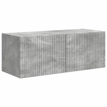 TV-Wandschrank 2 stk. Betongrau Holzwerkstoff