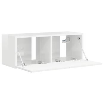 TV-Wandschrank 78,5 x 30 x 29,5 cm Glänzend Weiß Holzwerkstoff