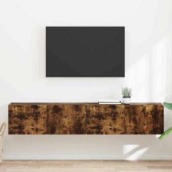 ARDEBO.de - TV-Wandschrank 2 stk. Räuchereiche Holzwerkstoff