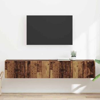 ARDEBO.de - TV-Wandschrank 2 stk. Altholz Holzwerkstoff