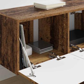 TV-Wandschrank 2 stk. Altholz Holzwerkstoff