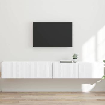 ARDEBO.de - TV-Wandschrank 2 stk. Weiß Holzwerkstoff