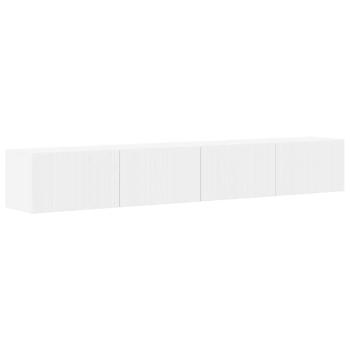 TV-Wandschrank 2 stk. Weiß Holzwerkstoff