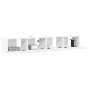 TV-Wandschrank 2 stk. Weiß Holzwerkstoff