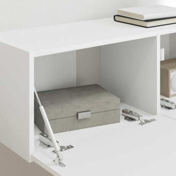 TV-Wandschrank 2 stk. Weiß Holzwerkstoff