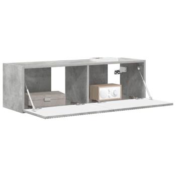 TV-Wandschrank 98 x 31 x 29,5 cm Betongrau Holzwerkstoff