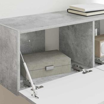 TV-Wandschrank 98 x 31 x 29,5 cm Betongrau Holzwerkstoff