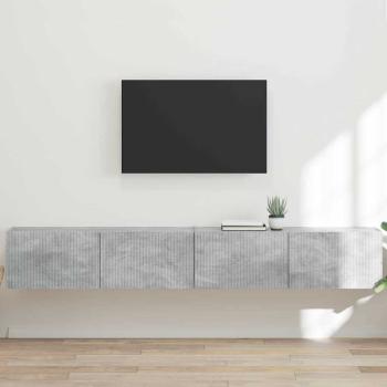 ARDEBO.de - TV-Wandschrank 2 stk. Betongrau Holzwerkstoff