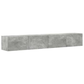 TV-Wandschrank 2 stk. Betongrau Holzwerkstoff
