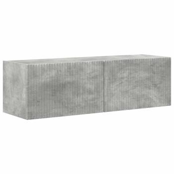 TV-Wandschrank 2 stk. Betongrau Holzwerkstoff