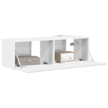 TV-Wandschrank 98 x 31 x 29,5 cm Glänzend Weiß Holzwerkstoff