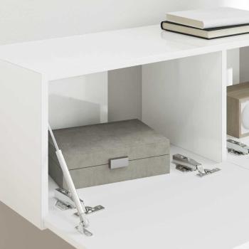 TV-Wandschrank 2 stk. Glänzend Weiß Holzwerkstoff