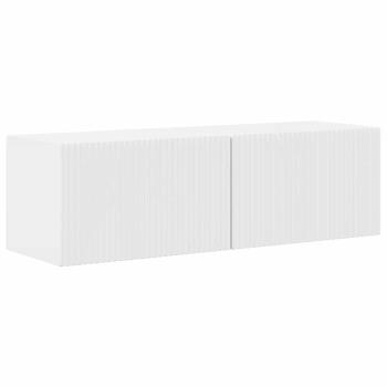 TV-Wandschrank 2 stk. Glänzend Weiß Holzwerkstoff