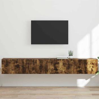ARDEBO.de - TV-Wandschrank 2 stk. Räuchereiche Holzwerkstoff