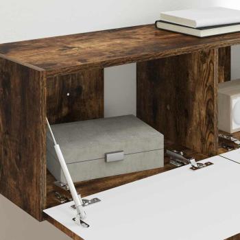 TV-Wandschrank 2 stk. Räuchereiche Holzwerkstoff