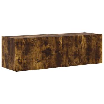 TV-Wandschrank 2 stk. Räuchereiche Holzwerkstoff