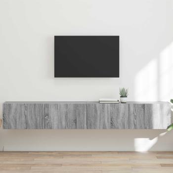 ARDEBO.de - TV-Wandschrank 2 stk. Sonoma-Grau Holzwerkstoff