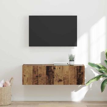 ARDEBO.de - TV-Wandschrank 98 x 31 x 29,5 cm Altholz Holzwerkstoff