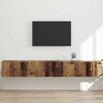 ARDEBO.de - TV-Wandschrank 2 stk. Altholz Holzwerkstoff
