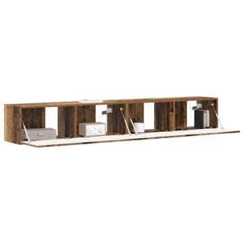 TV-Wandschrank 2 stk. Altholz Holzwerkstoff