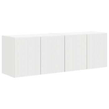 TV-Wandschrank 2 stk. Weiß Holzwerkstoff