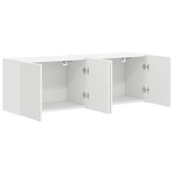 TV-Wandschrank 2 stk. Weiß Holzwerkstoff