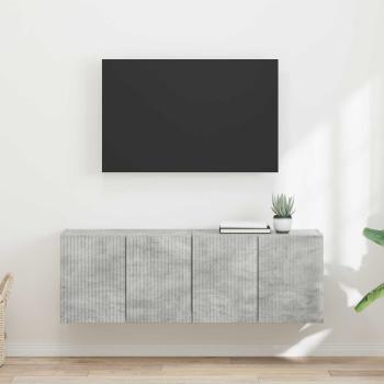 ARDEBO.de - TV-Wandschrank 2 stk. Betongrau Holzwerkstoff
