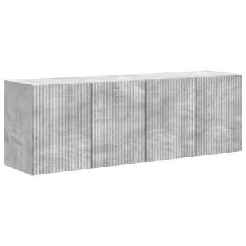 TV-Wandschrank 2 stk. Betongrau Holzwerkstoff
