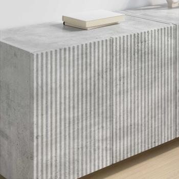TV-Wandschrank 2 stk. Betongrau Holzwerkstoff