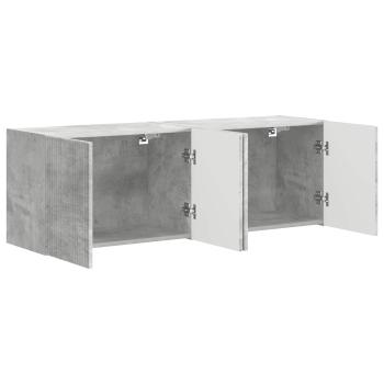 TV-Wandschrank 2 stk. Betongrau Holzwerkstoff