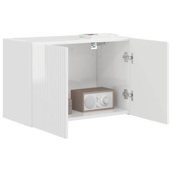 TV-Wandschrank 59,5 x 31 x 40 cm Hochglanz Weiß Holzwerkstoff